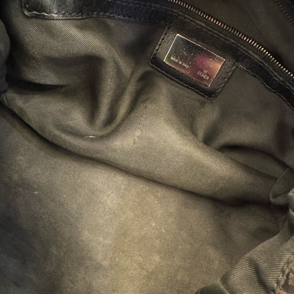 Vintage Fendi Monogram Brown and Black Messenger Bag - Picture 5 of 16